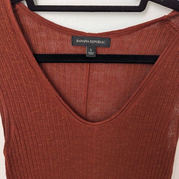 Banana Republic Burnt Red Sleeveless Maxi Dress, Small - Picture 5 of 5